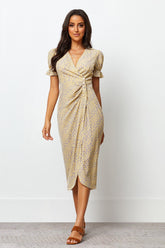 Robe à manches courtes à imprimé floral